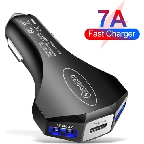 Lovebay Pd Car Charger Type C Charger for iphone Xiaomi Huawei Phone charger 3 Ports Cool Adapter in Car Quick Charge 3.0 New