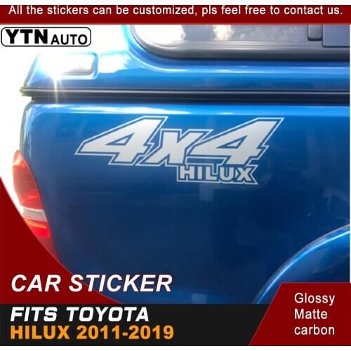 Free Shipping Car Decals 1Piece Off Road Hilux 4x4 Body Side Graphic Vinyl Car Sticker For Toyota Hilux Revo Vigo 2011-2019