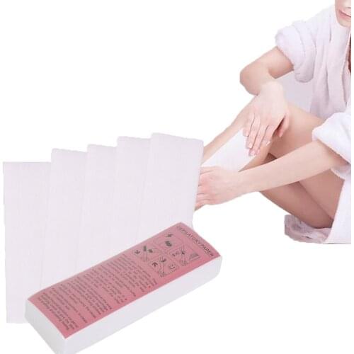 100Pcs Professional Hair Removal Waxing Strips Non-woven Fabric Waxing Papers Depilatory Beauty Tool For Leg Hairs Removal