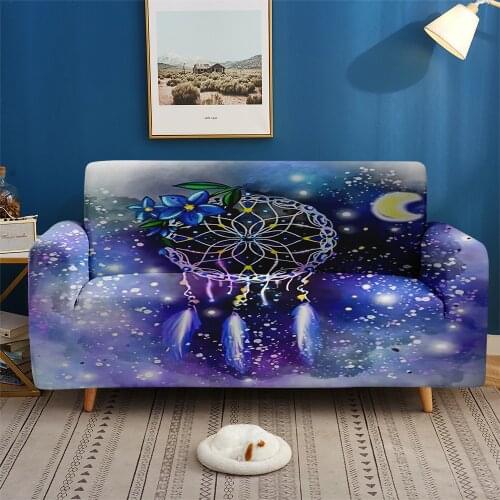 1/2/3/4-seater Slipcover 3D Print Dreamcatcher Elastic Couch For Living Room Bedroom Decor Home Custom Fashion Sofa Cover