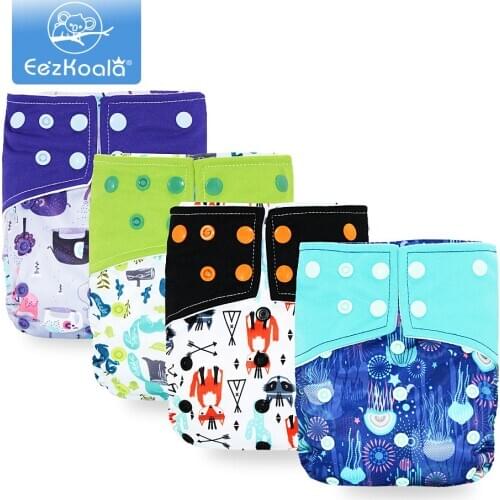 EezKoala Suede Cloth Pocket Diaper Baby Washable Reusable Eco-Friendly Diapers Diaper Cover Pocket Modern Cloth Diapers Nappies