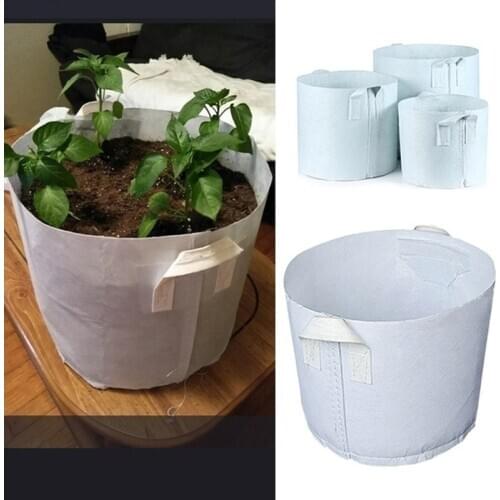 Eco-friendly Indoor/Outdoor Graden Plant Pots Fabric Flowering Pots Root Container Plant Pouch Grow Bag Container