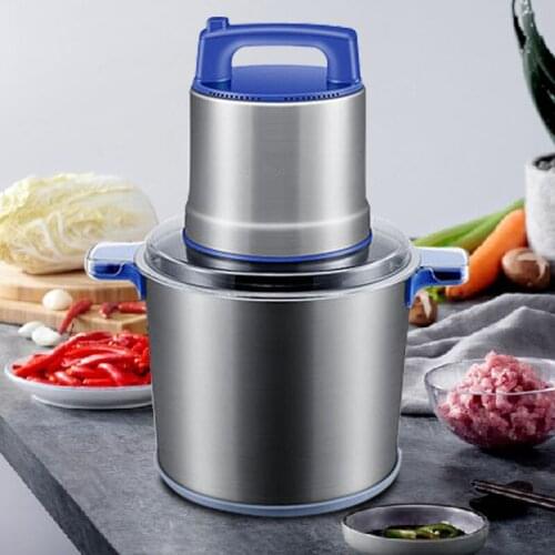 8L Commercial Meat Grinder 1200W High-power Minced Meat Blender Home Electric Stainless Steel Pepper Garlic Crusher Device