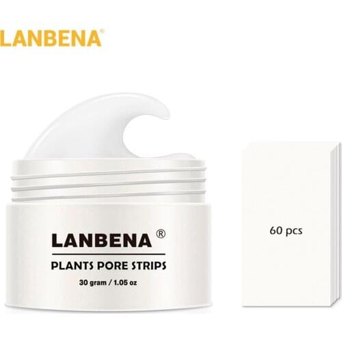 2Pcs LANBENA Blackhead Remover Nose Mask Pore Strip Black Mask Peeling Acne Treatment Cleansing Face Mask Oil Control Skin Care