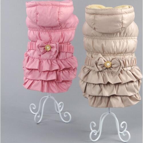Princess Dog Hooded Coat Jackets Winter Warm Pet Clothes for Small Dogs Chihuahua French Bulldog Clothing Puppy Big Dog Outfits