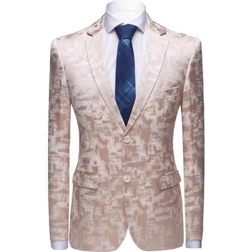 S-4XL 2020 Spring Men Blazer Fashion Two Buttons Slim Fit Casual Blazer Jacket Men Plus Size Business Formal Wear Coats