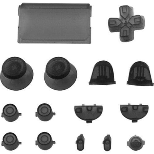 15Pcs/Set Replacement Parts Solid Color Buttons Kit for PS4 Controller Gamepad