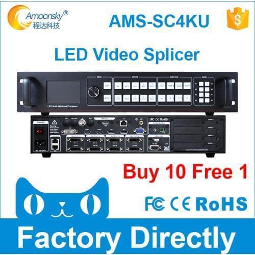 Outdoor led video curtain display 4k*2k ultra HD 4K input multi-image splicing processor similar vdwall lvp609 led controller