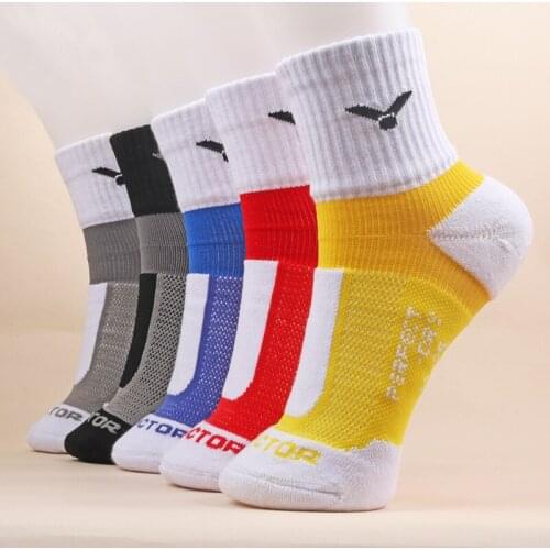 3 Pairs Man Badminton Socks Thick towel bottom Cotton Socks for Sport Running basketball sweat-absorbent Socks ropa hombre New
