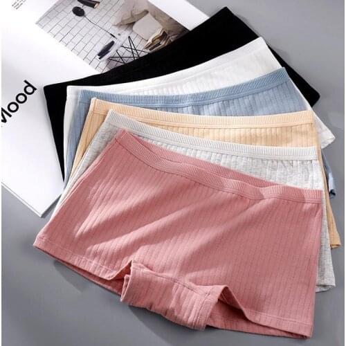 New Summer Women Safety Pants Cotton Under Skirt Female Seamless Underpants Solid Color Plus Size Boxer Shorts Cozy Boxer Women