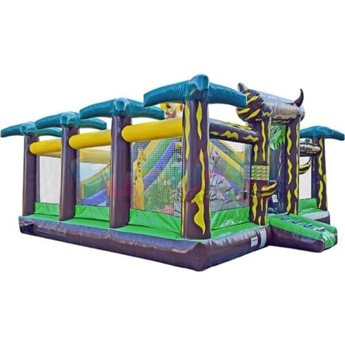 Wholesale Latest Design Customized PVC Material Inflatable Bouncer slide combo trampoline