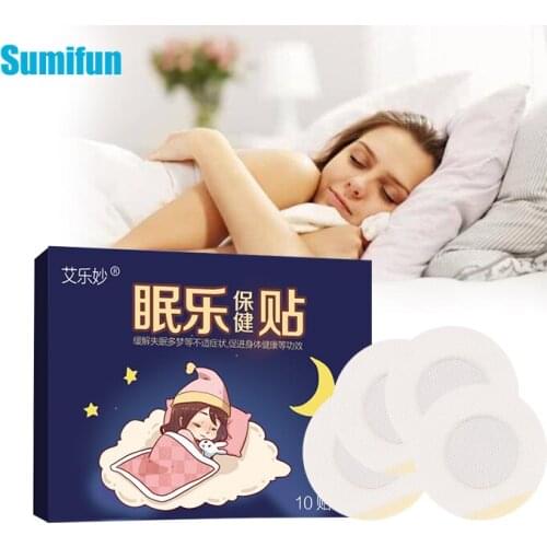 10pcs/box Improve Sleep Patch Anxiety Essential Oil Relieve Headache Stress Plaster Improve Insomnia Body Relax Sticker Paste