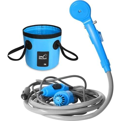 Portable 12V Camping Shower DC Car Shower High Pressure Power Washer Electric Pump For Outdoor Camping Hiking Pet Car Washer