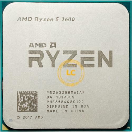 AMD Ryzen 5 2600 R5 2600 3.4 GHz Six-Core Twelve-Core 65W YD2600BBM6IAF Socket AM4 CPU Processor