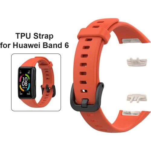 Strap for HUAWEI Band 6 Soft TPU Sport Wristband Replacement for HONOR Band 6 Accessories