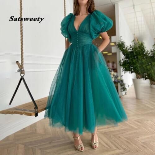 Satsweety Women's Evening Dresses Below The Knee