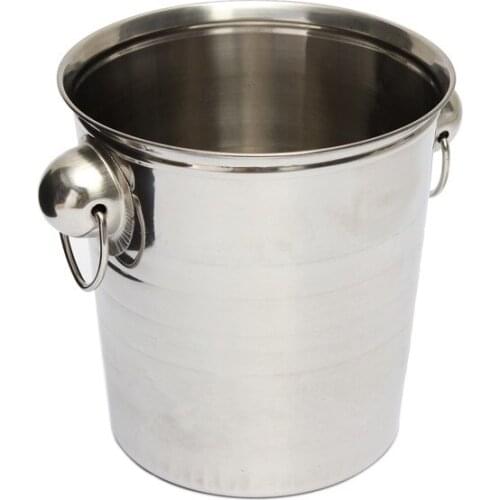 Silver Stainless Steel Ice Punch Bucket Wine Beer Cooler Cooler Party