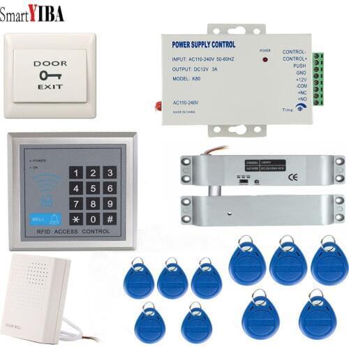 SmartYIBA RFID Password Doors Access Conrol Panel Controller System Hotel+PIN Office Machine Security Proximity Door Lock Kits