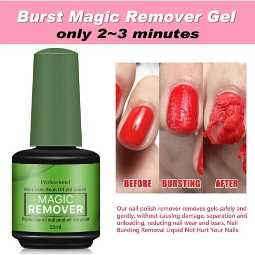 Nail Polish Remover Easily Quickly Soak-Off Professional Non-Irritating 15ml MPwell