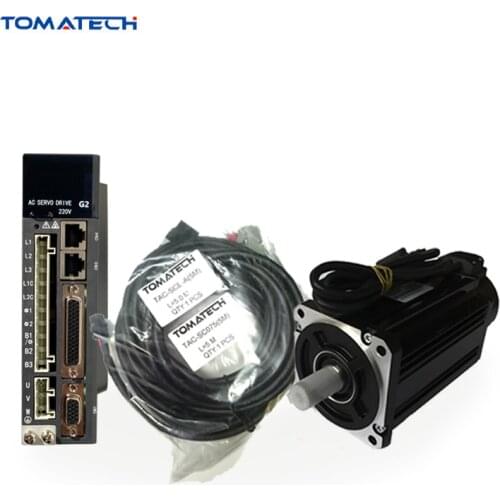 TOMATECH upgraded version G2 Series 1KW 2500rpm 4nm kit AC servo motor and AC servo driver