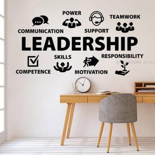 Leadership Wall Decal Vinyl Craetive Office Teamwork Communication Support Decor Business Art Removable Poster CN265