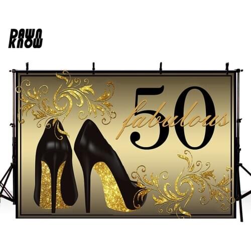 DAWNKNOW 50 Years of age Vinyl Photography Background For Baby Flower Adult Shoot Backdrop For Birthday Party Photo Studio G921