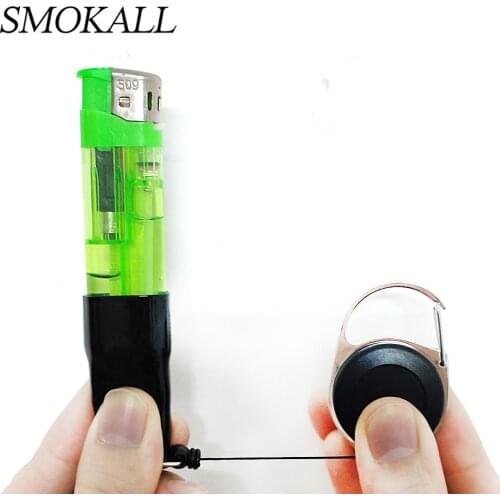 50Pcs Silicone Lighter Holder Sleeve Clip Regular Size Lighter Protective Cover Cigarette Accessories With Retractable Keychain