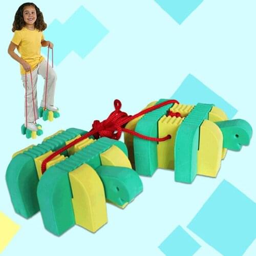 1 pair safety EVA Tortoise kids child children sensory integration balancing training early balance train toy sports stilts
