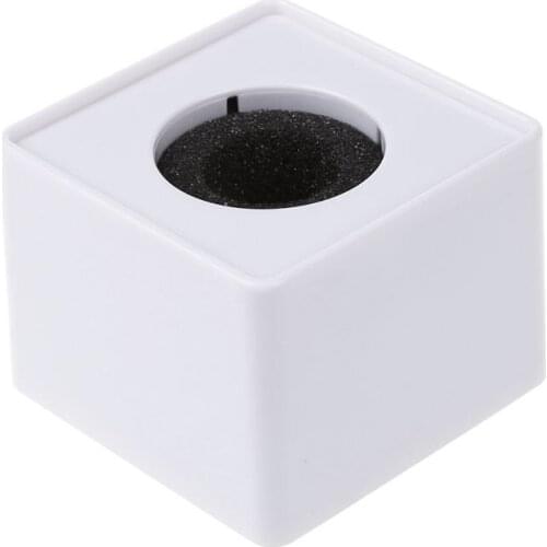 1pc White ABS Mic mini phone Interview Square Square Logo Flag Station 39mm Hole