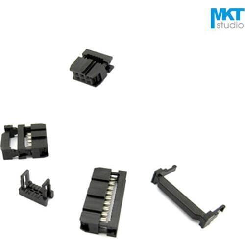 100Pcs Female 2.54mm Pitch FC IDC Connector Socket ISP JTAG Header For Flat Ribbon Cable 18P 20P 24P