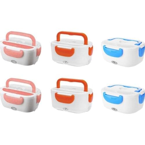 110V/220V Car heated Lunch Box Food-Grade Portable Electric Heating Food Rice Container Dinnerware Sets for School Office