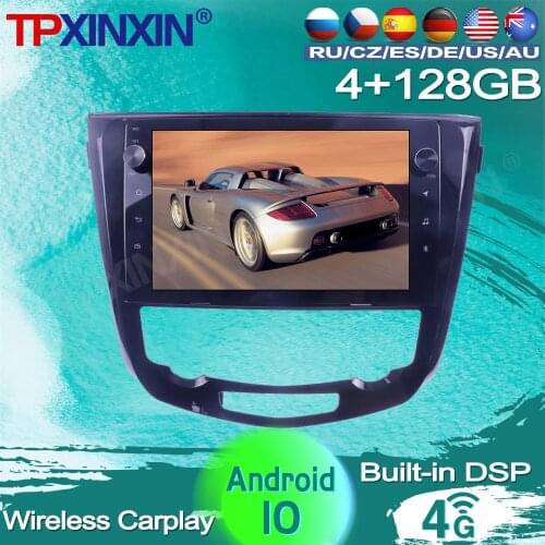 128G For Nissan X-Trail Qashqai 2013 - 2017 Android 10 Car Stereo Radio video Multimedia player GPS Navigation AI Vioce Control
