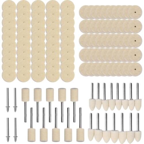 129pcs Abrasive Polishing Wheel Polishing Tools Wool Felt Metal Surface Buffing Accessories Rotary Tool