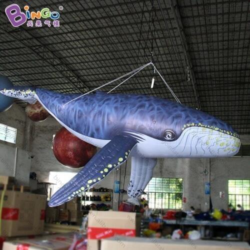 16.4ft giant inflatable whale , digital print inflatable whale , big whale inflatable for decoration toys