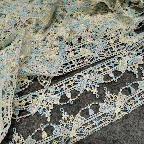 2meter fantasy color bow knot chain polyester water soluble embroidery lace DIY accessories