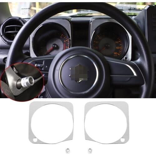 4*Silver Aluminum Alloy Dashboard Decoration Cover Trim For Suzuki Jimny 2019