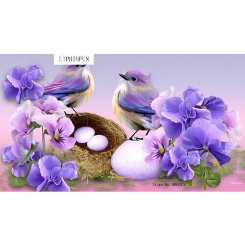 5D Full Drill Diy Diamond Painting Handmade Animal Birds Cross Stitch Resin Square Diamond Sets Diamond Embroidery