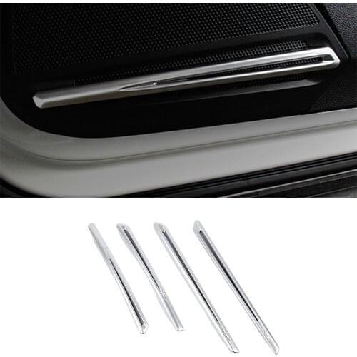 ABS Matte For Tiguan MK2 2017 2018 Car Styling Door Stereo Speaker Sound Acoustic Cover Trim Accessories 4PCS