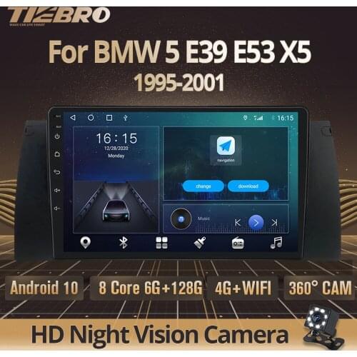 2din Android 10 Car Radio Multimedia Video Player For BMW 5 E39 E53 X5 1995-2001 2002 2003 2004 2005 2006 Navigation GPS 2 Din