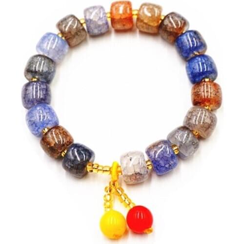 Natural Jade Bead Bracelet Charm Crystal Bangle Jewellery Fashion Accessories Hand-Carved Amulet Gifts for Women Men