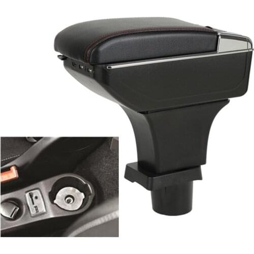 For Mercedes-Benz Smart Fortwo Forfour Armrest box central Store content box with cup holder ashtray with USB interface