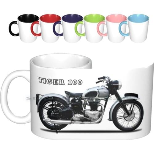 The 1949 Tiger 100 Ceramic Mugs Coffee Cups Milk Tea Mug Tiger 100 T100 Tiger Motorcycle Vintage Motorcycle Old Motorcycle