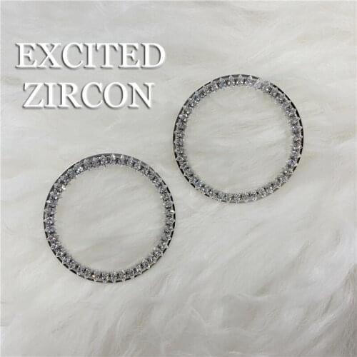 Zircon Classic Luxury Zircon Earrings Bride and Bridesmaid Wedding Jewelry Round Elegant Lady Earrings Woman Jewelry
