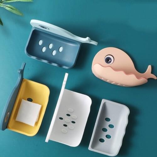 Creativity Whale Shape Soap Box Bathroom Soap Holder Dish Storage Plate Tray Bathroom Soap Holder Case Bathroom Supplies Gadgets