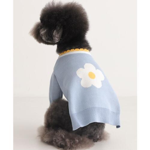 Soft Dog Sweater Classic Pet Casual Outfit Costume Fashion Cardigan Sweater Knit Jacket For Schnauzer Bulldog Puppy Clothes