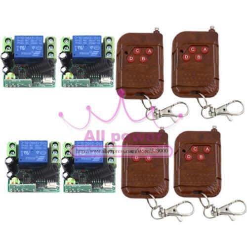 NEW Free Shipping DC12V 1 Channel Wireless Remote Control Switch Board & Remote Control 1000 Meter Fixed Code