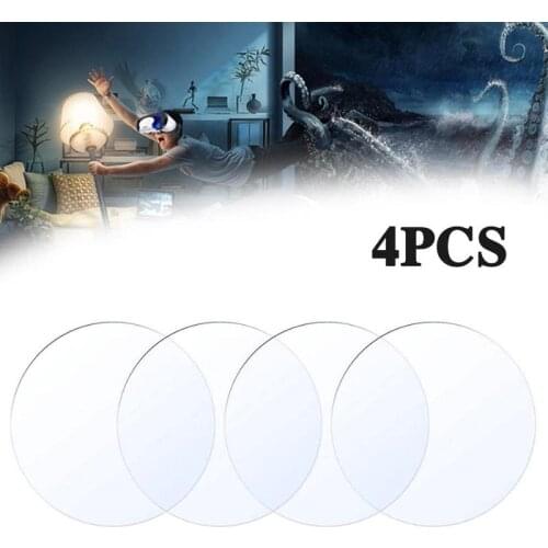 4pcs/set For Oculus Quest 2 Vr Glasses Transparent TPU Soft Film VR Lens Protector HD Film Anti-scratch VR Accessories Supplies