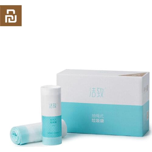 Youpin JieZhi Drawstring Trash Bag Garbage Bag Thicken Material Prevent Leakage Household Plastic Rubbish Bag 20pcs /1roll