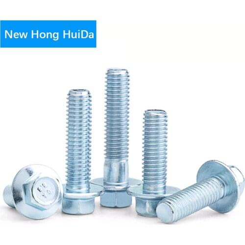 Hexagon Head with Serrated Flange Cap Screw Hex Washer Head Bolt Galvanized Zinc Plated Carbon Steel M5 M6 M8 M10 M12