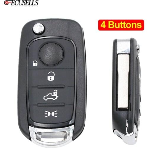 Folding Flip 4 Button Remote Smart Car Key Shell Case SIP22 Blade for Fiat Toro 500X 500 Punto Egea Tipo For Dodge Neon Key